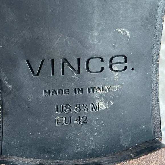 Vince Men's Black Leather Chelsea BootsSize 8.5 Made In Italy